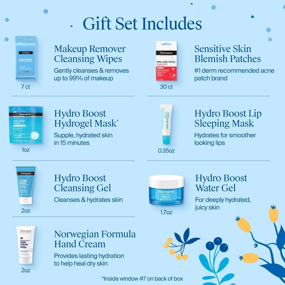 Neutrogena 7 Days of Skincare Gift Set, Hydro Boost Hydrating Gel Face Wash, - Picture 5 of 5